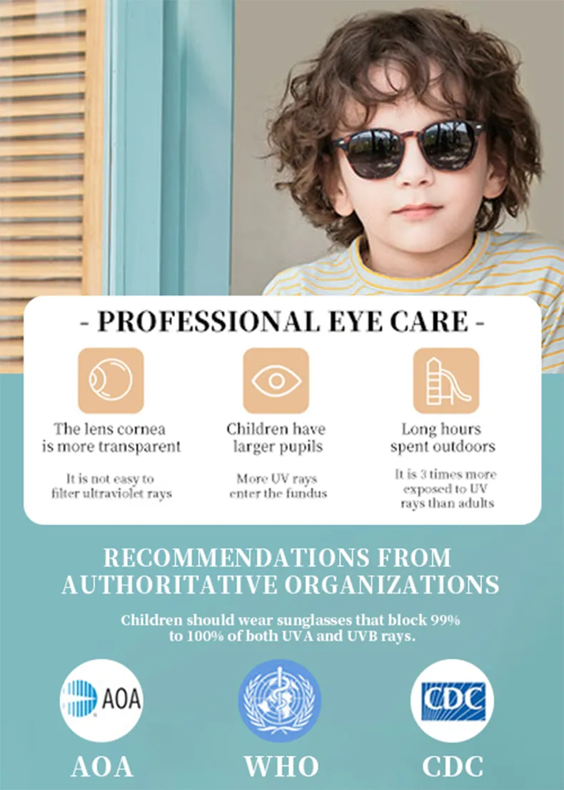 KiGO California sunglasses for boys​ are professional for eye care.