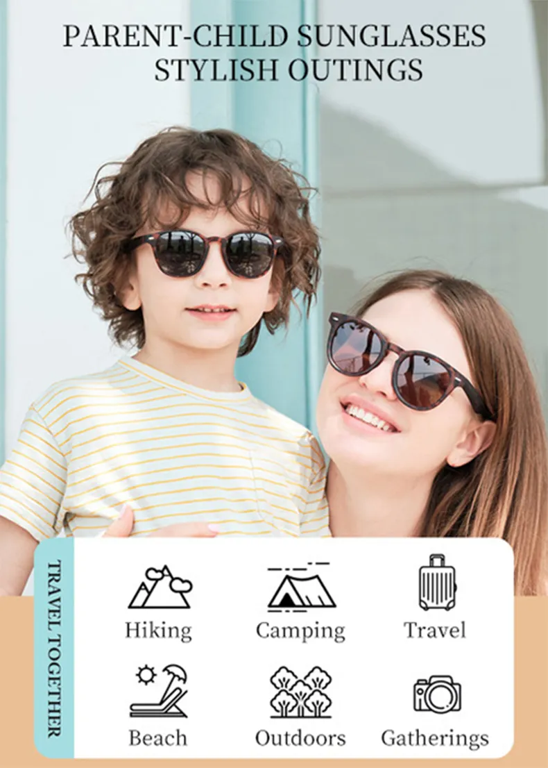 KiGO California best sunglasses for kids​ are suitble for kiking, camping, travel, beach, outdoors and gatherings.
