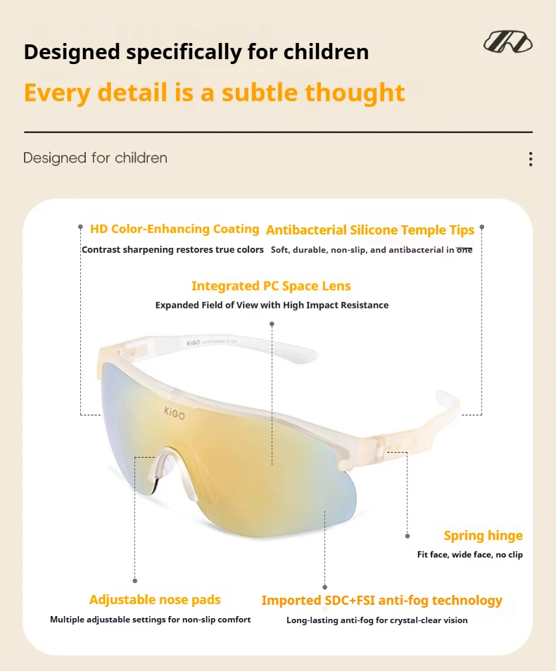 Details and functional analysis of KiGO sports stylish sunglasses for kids
