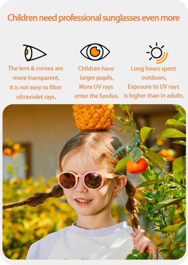 KiGO California kids sunglasses girls​ can blocks harmful UV rays