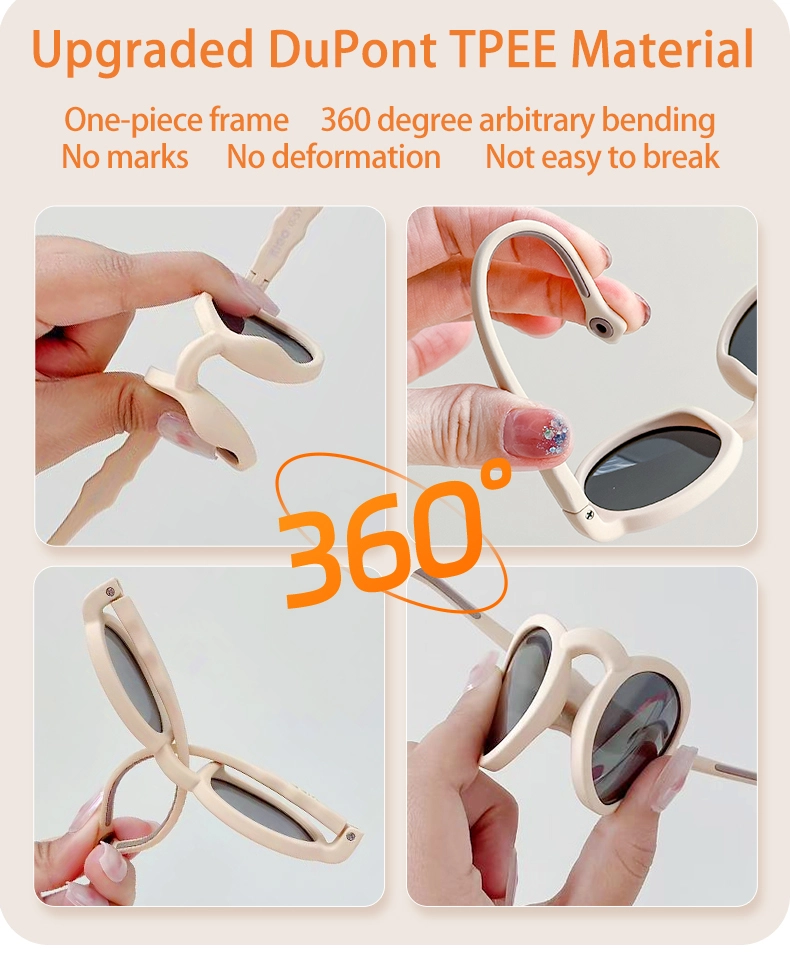kids blenders sunglasses upgraded DuPont TPEE material, 360 degree arbitrary bending, not easy to break