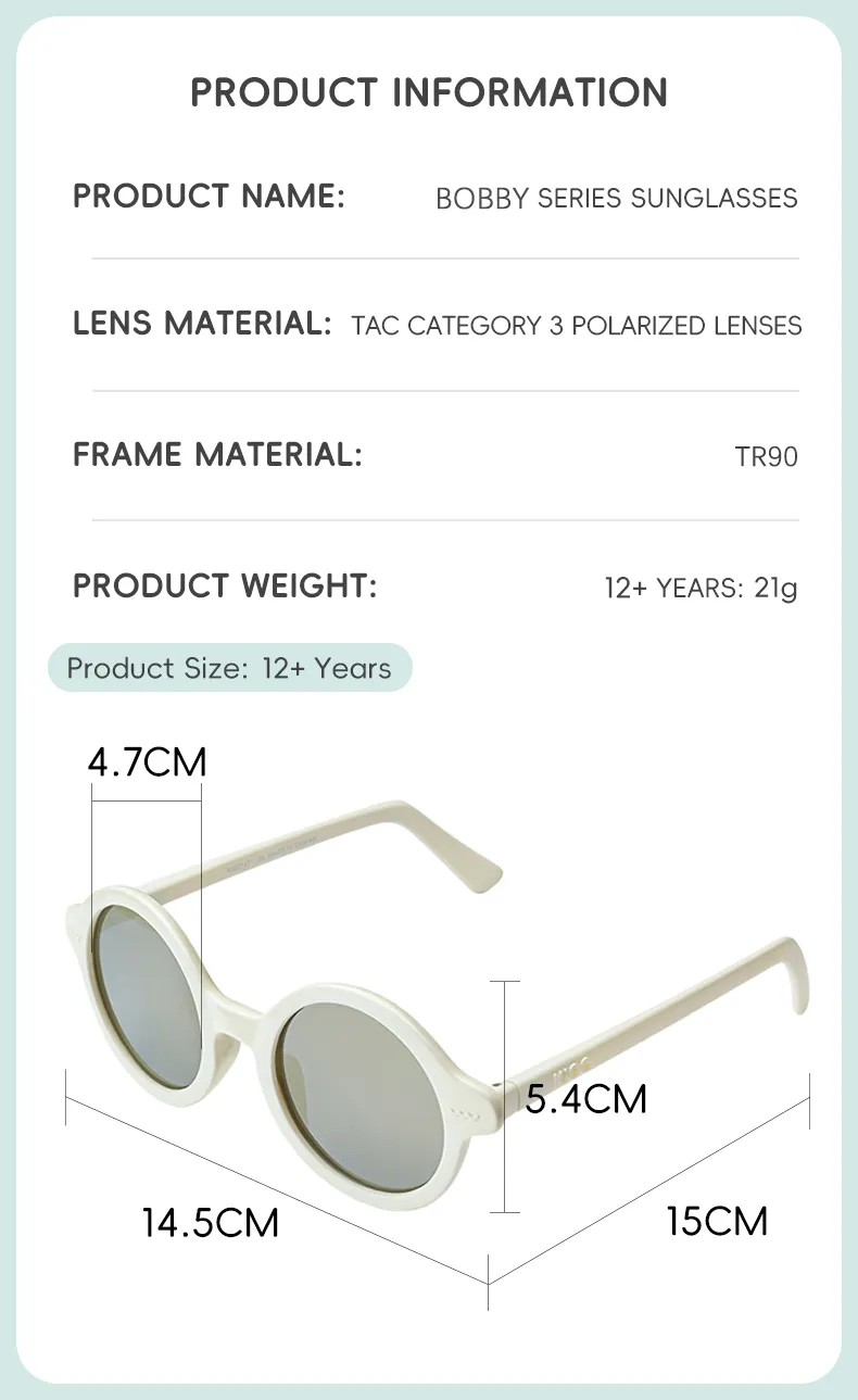 Best infant sunglasses sizes chart, you can according to this size picture to choose izipizi kids sunglasses​