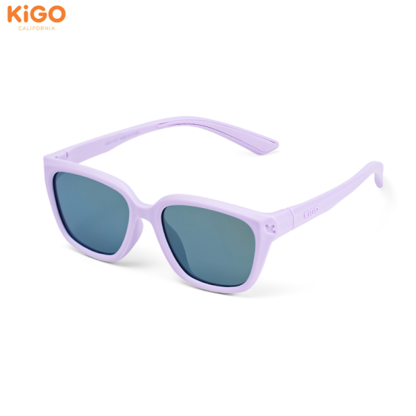 Purple square polarized sunglasses for 0-3 years