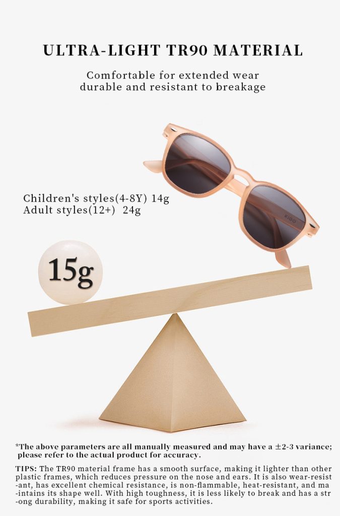 Lightweight sunglasses for kids