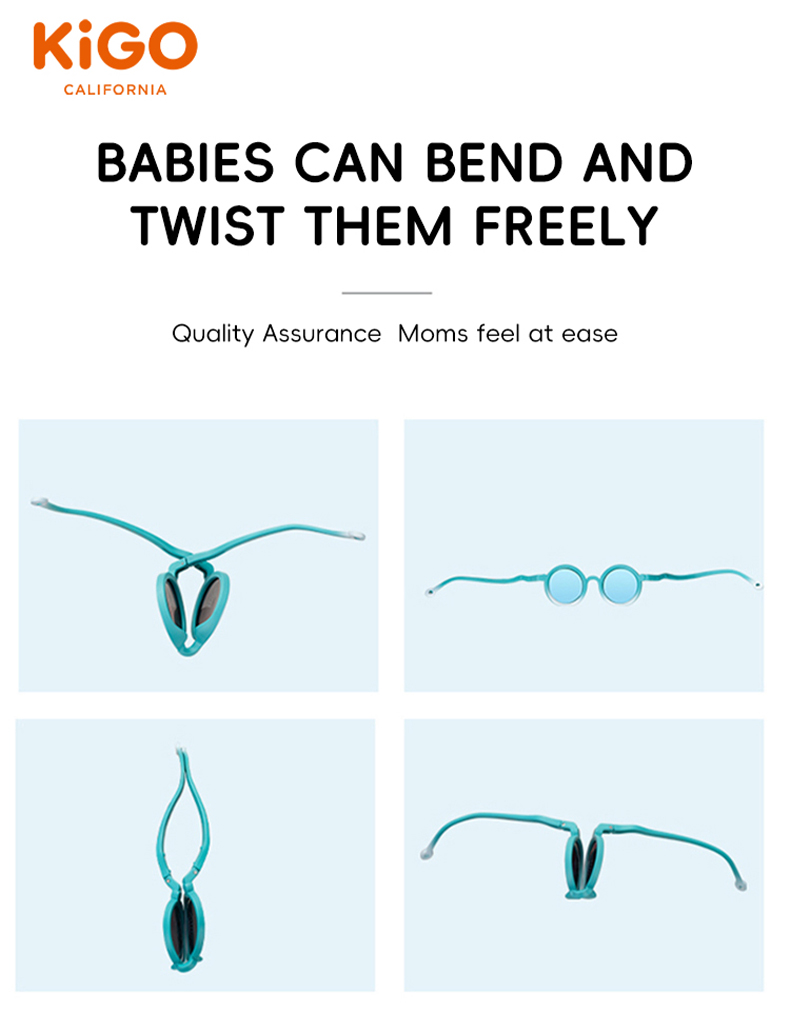The best childrens sunglasses​ can 360 degree bend and twist freely.