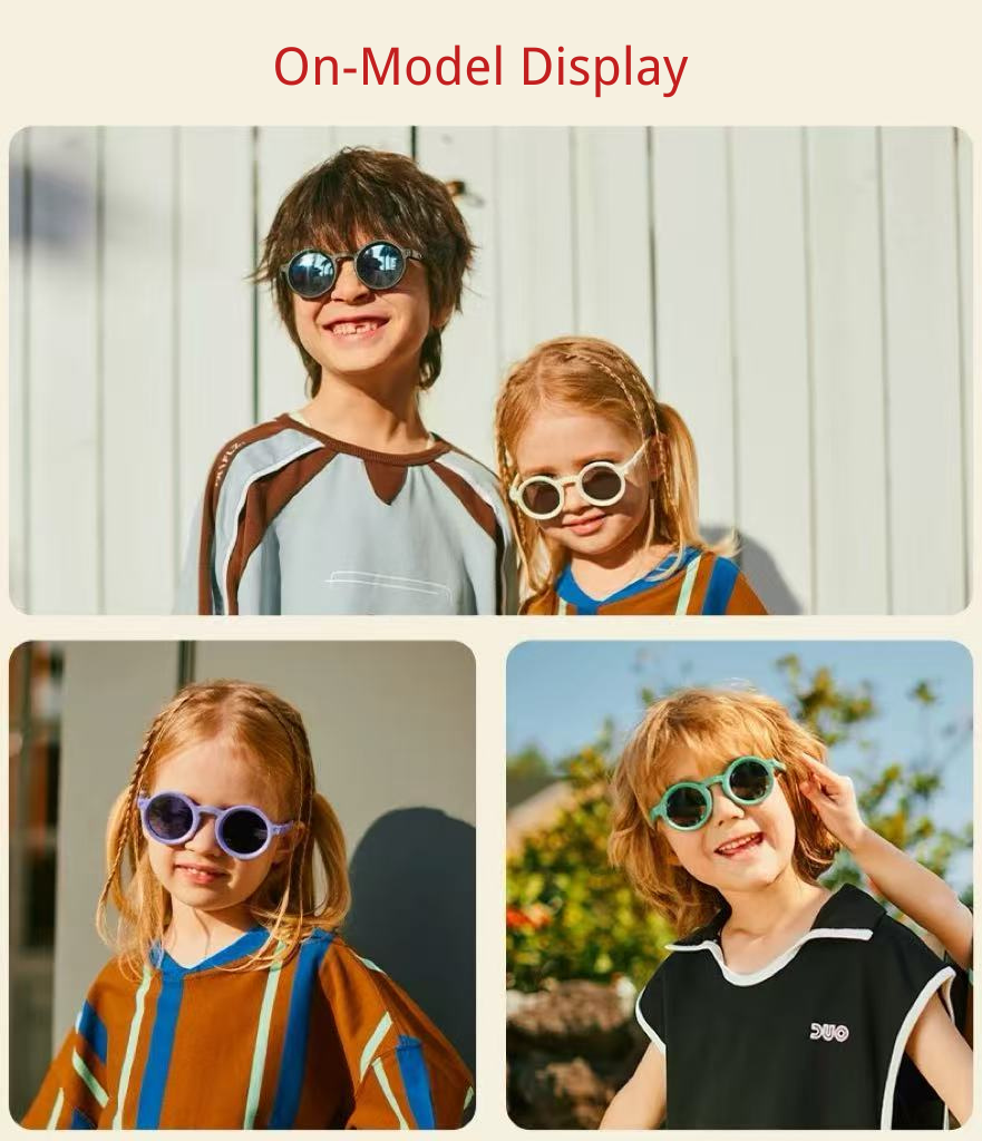 KiGO California sunglasses for newborn on-model display
