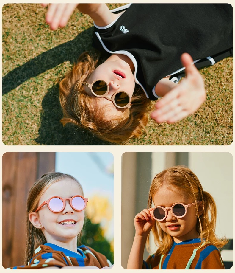 KiGO California infant sunglasses on-model display