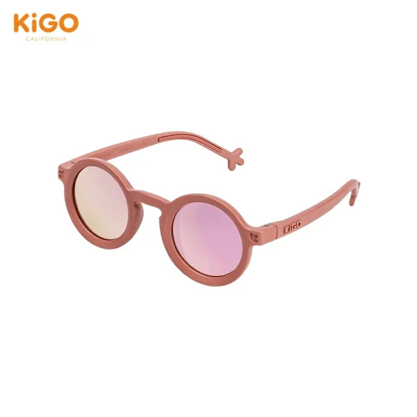 Red newborn sunglasses for infants 0–2 years old, displayed on a white background, offering cute and protective eyewear for babies.