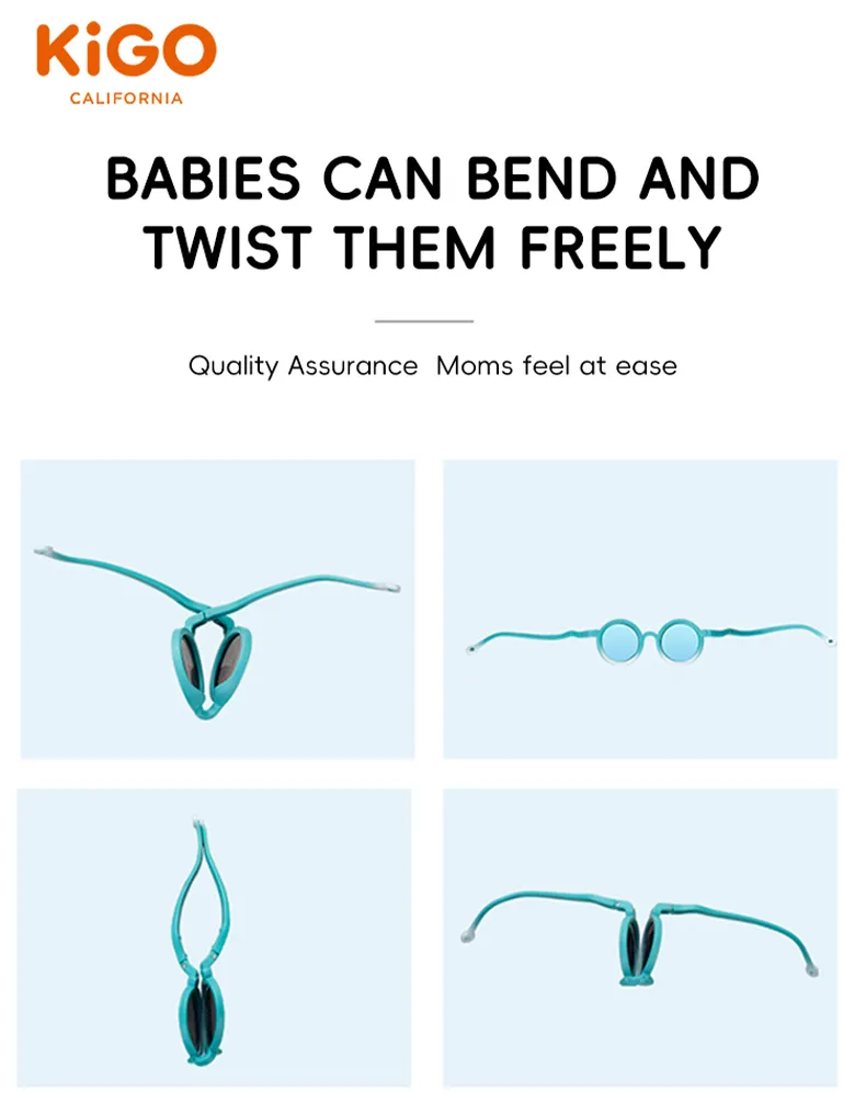 The best childrens sunglasses​ can 360 degree bend and twist freely.