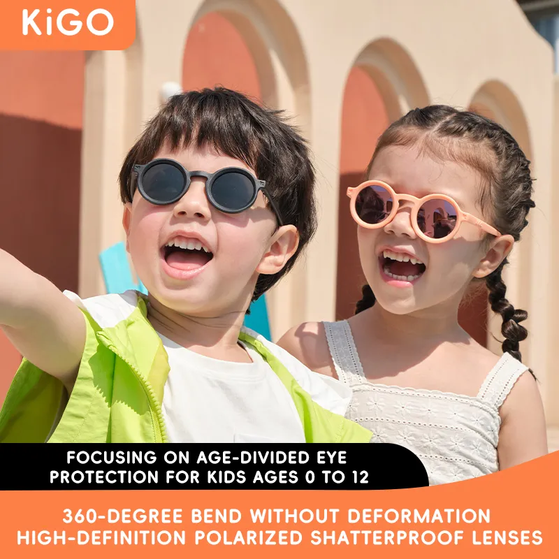 KiGO California kids polarized sunglasses​ foucusing on age-divided eye protecyion for kids ages 0-12.