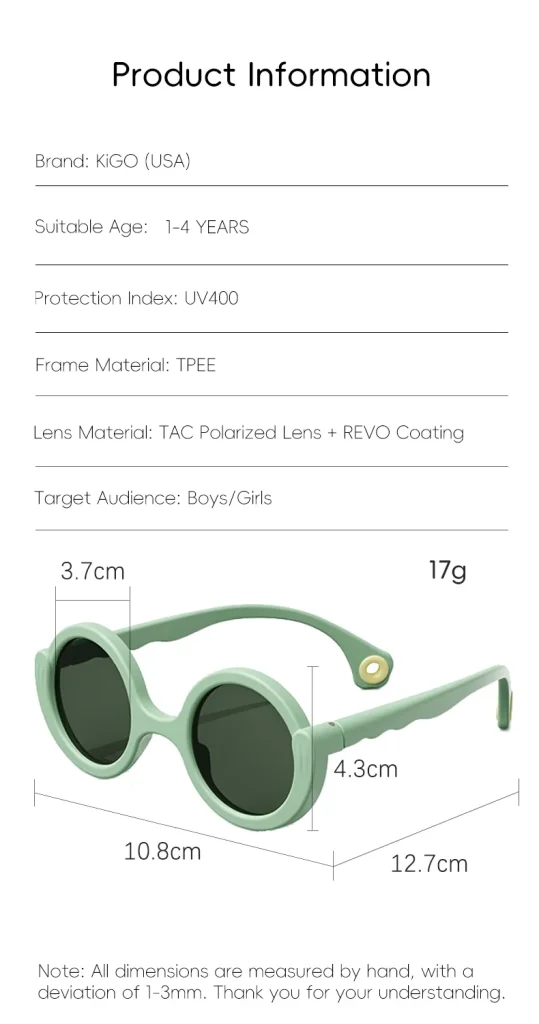 KiGO California durable kids sunglasses​ for Neverland Series.