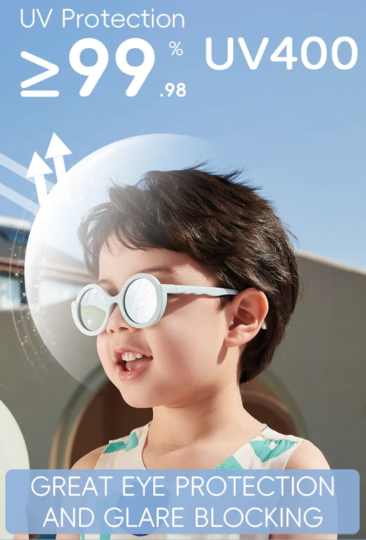 KiGO California children's sunglasses​ has a great eye protection and glare blocking. It can block 99.98% UV rays.